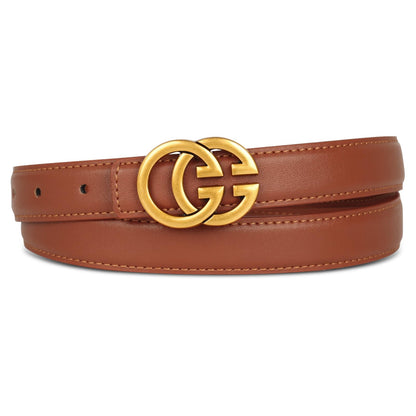 HOTAurolran Women's Leather Belt with Buckle - Ideal for Dresses, Jeans, and Coats
