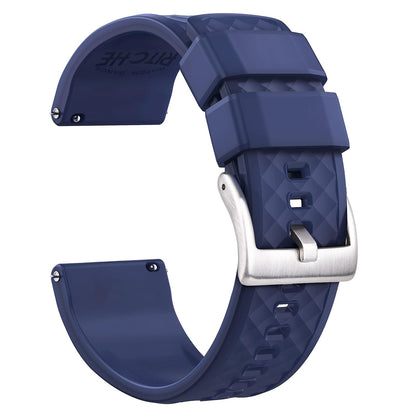HOTRitche Christmas Gift Silicone Watch Bands 18mm 20mm 22mm 24mm Quick Release Rubber Watch Bands for Men, White Elephant Gifts, Stocking Stuffers For Men