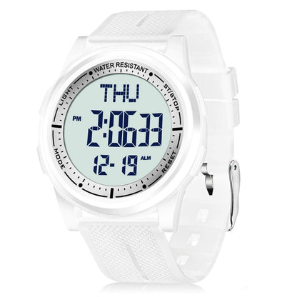 HOTBeeasy Digital Watch for Men Women, 50M Waterproof, Ultra-Thin & Lightweight, 44mm Silicone Sports Watch with Alarm, Stopwatch, Countdown, Ideal for Gym, Running, School, Daily Wear