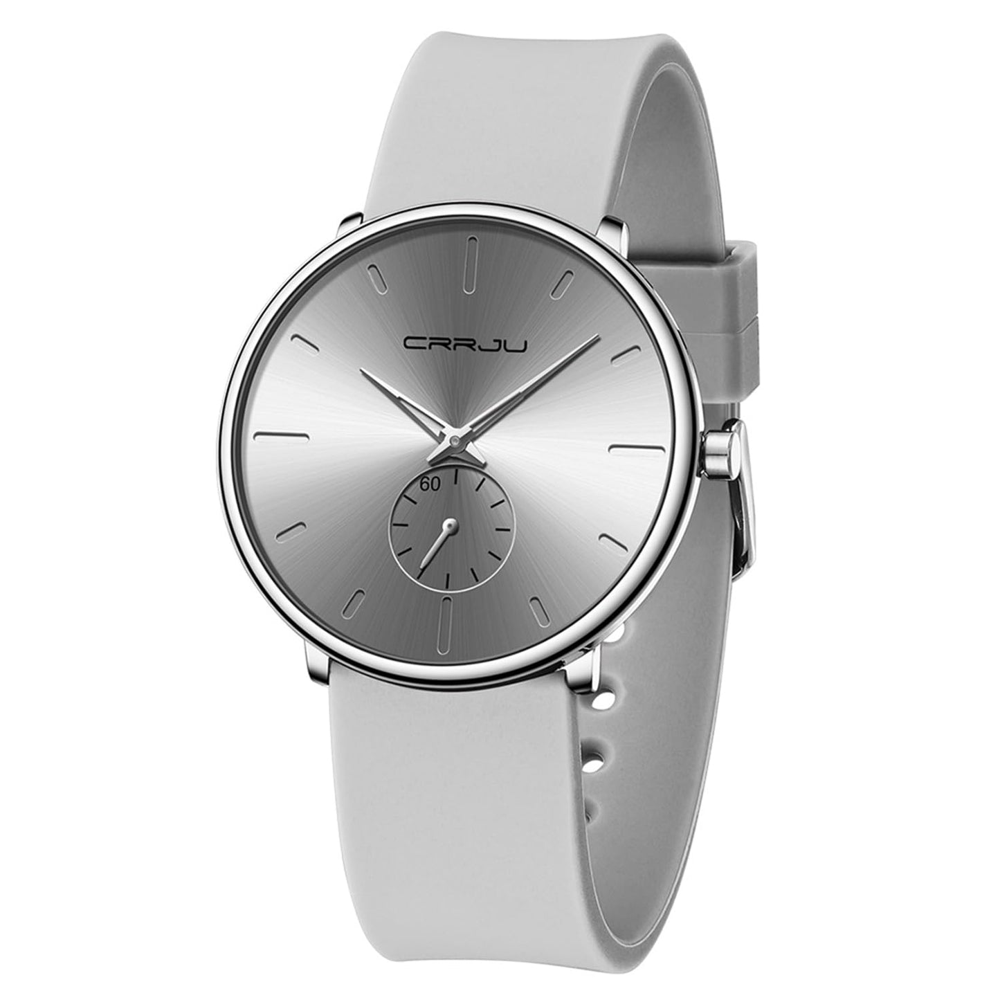 HOTCRRJU Men’s Women Watch Casual Stylish Waterproof Quartz Unisex Wristwatches, Ultra Thin Watches for Men Women, Colorful Silicone Band