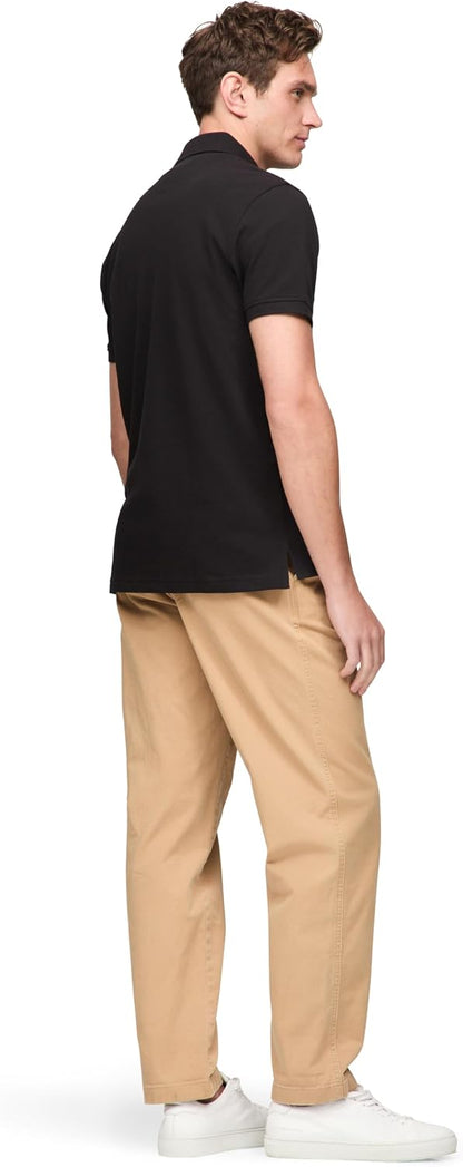 HOTTommy Hilfiger Men's Short Sleeve Polo Shirts in Classic Fit with Stretch and Organic Pique Cotton