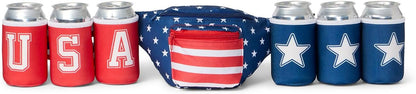 HOTTipsy Elves American Flag Fanny Packs for July 4th BBQs and Summer Pool Parties