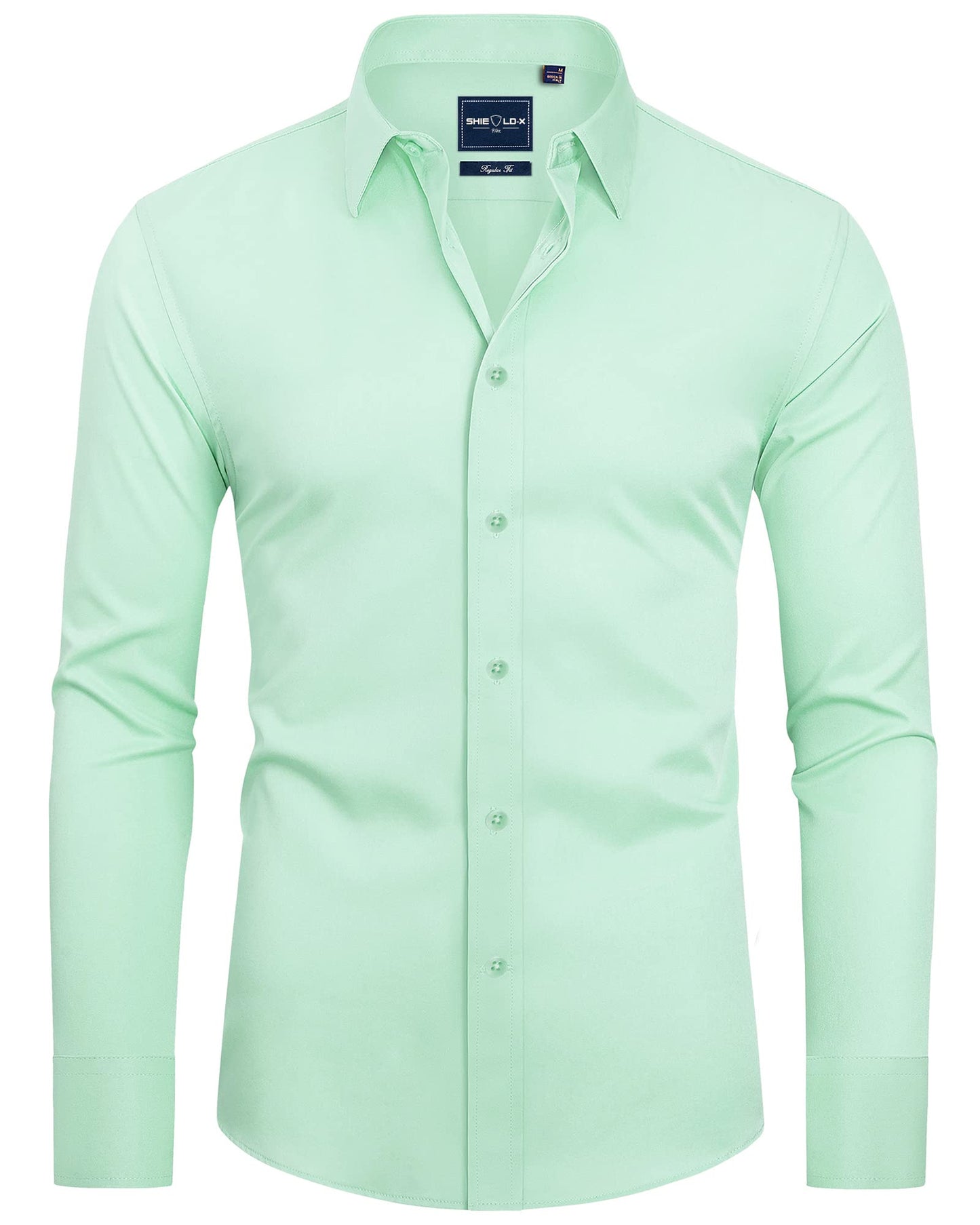 HOTAlimens & Gentle Slim Fit Dress Shirts for Men Long Sleeve Stretch Stain Proof Wrinkle Free Button Down Shirts Formal Shirts