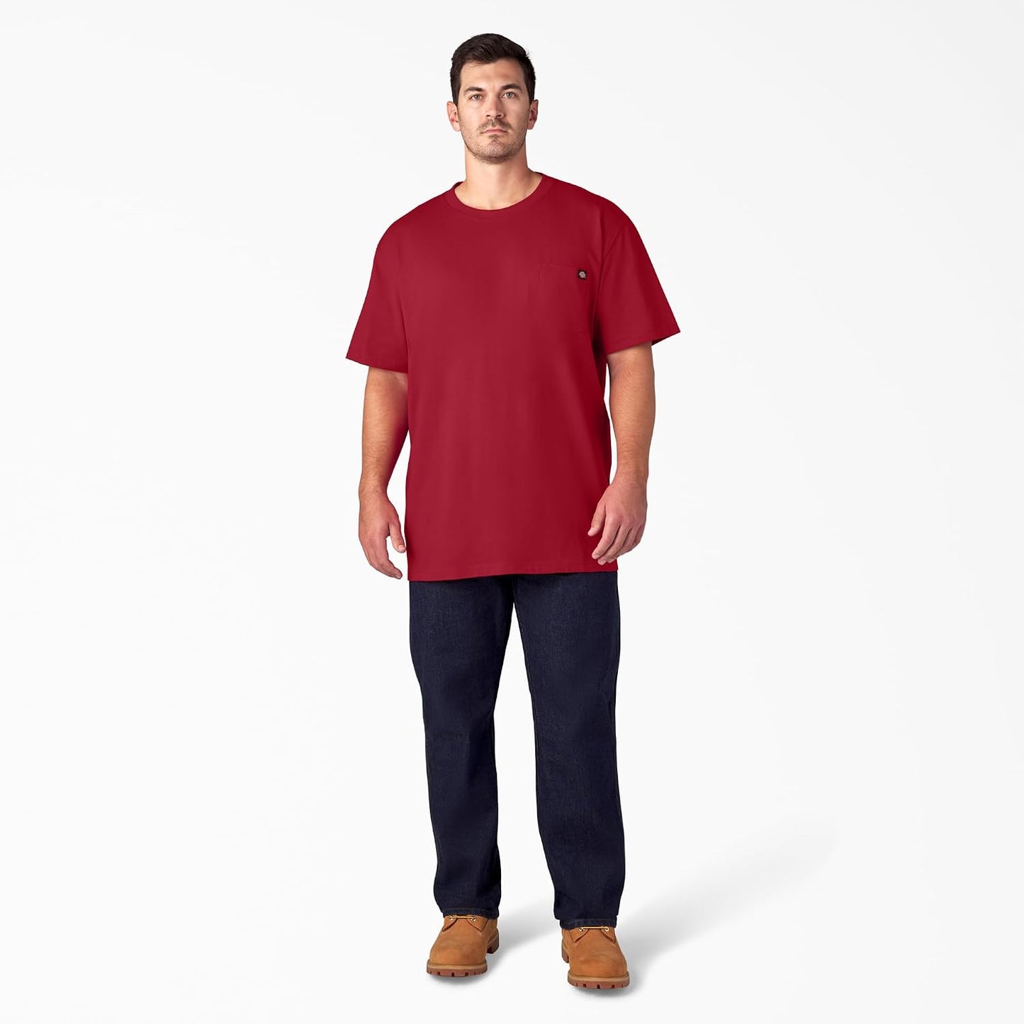 HOTDickies Men's Heavyweight Heathered Short Sleeve Pocket T-Shirt