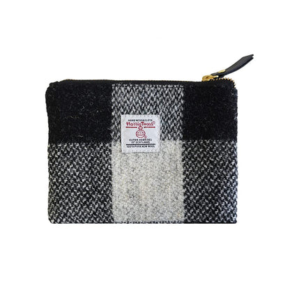 HOTHarris Tweed Coin Purse Handmade Lipstick Bag Vintage British Portable Credit Card ID Wallet with YKK Zipper for Women men (Mint Green, Large)