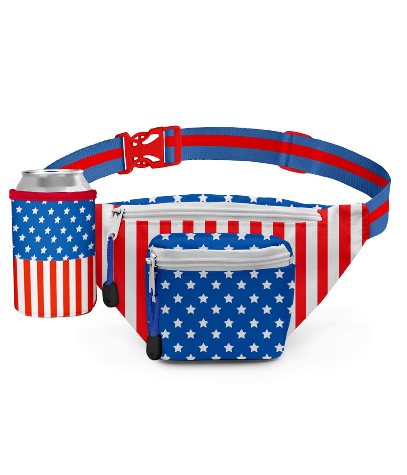 HOTTipsy Elves American Flag Fanny Packs for July 4th BBQs and Summer Pool Parties