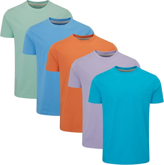 HOTCharles Wilson Men's 5 Pack Crew Neck T-Shirt