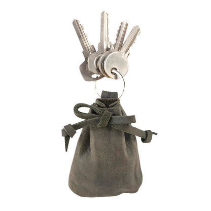 HOTHide & Drink, Mini Medieval Pouch Keychain, Tiny Bag with Keyring, Coin Organizer, Coin Pouch, Full Grain Leather, Handmade