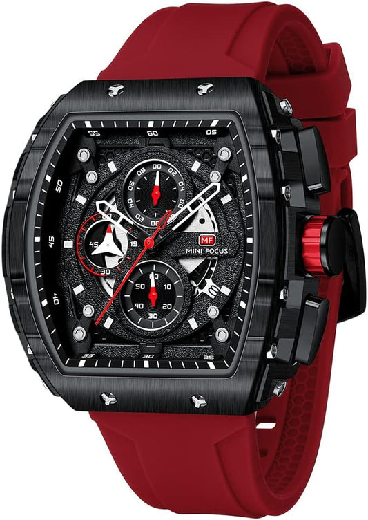 HOTMini Focus Men's Watch Fashion Sport Wrist Watches (Chronograph/Waterproof/Luminous/Calendar) Silicon Strap Quartz Watches for Men