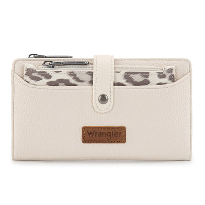 HOTMontana West X Wrangler Wallet Women Bifold Wallets, Card Cases & Money Organizers Leopard Print Credit Card Wallet Ladies Female Western Wallets with RFID Lining and Coin Purse