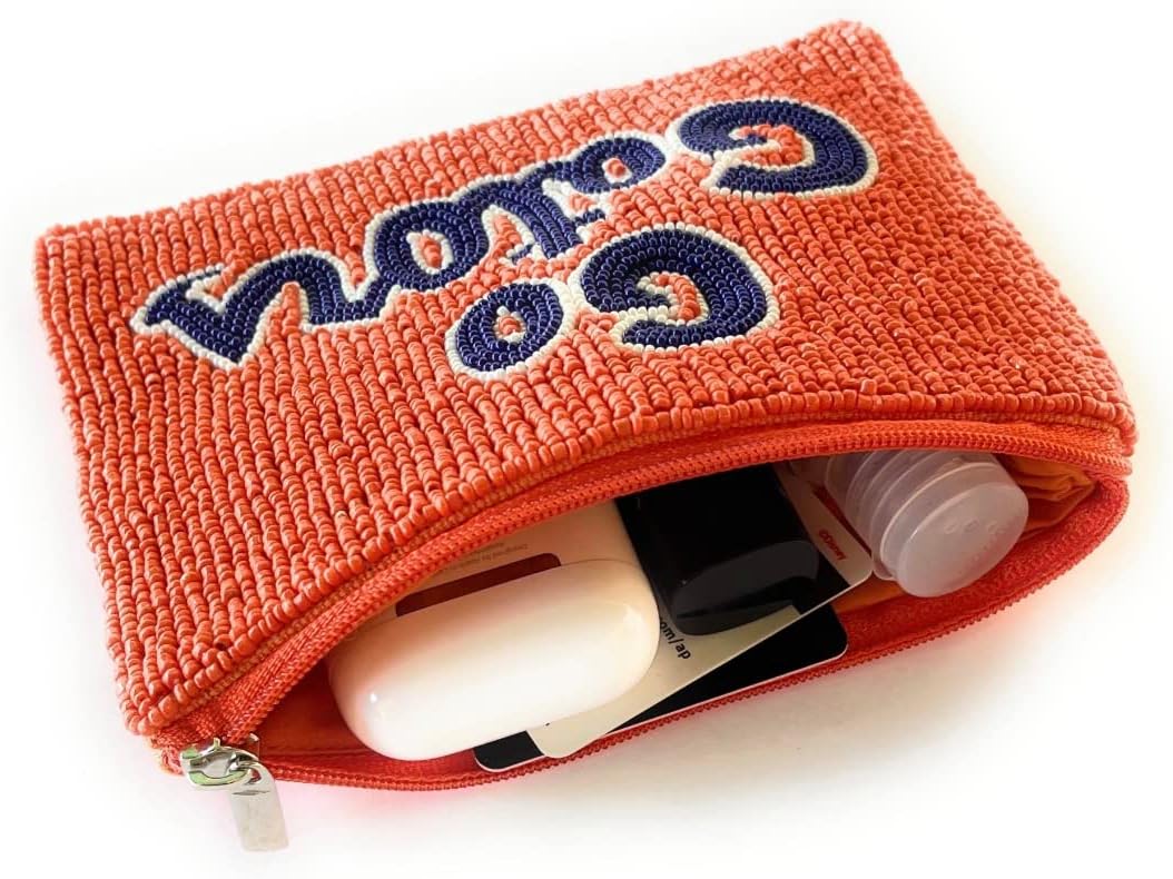 HOTGo Gators Beaded Coin Purse, Beaded Coin Pouch, Small Wallets, Coin Purse, Graduation Gifts
