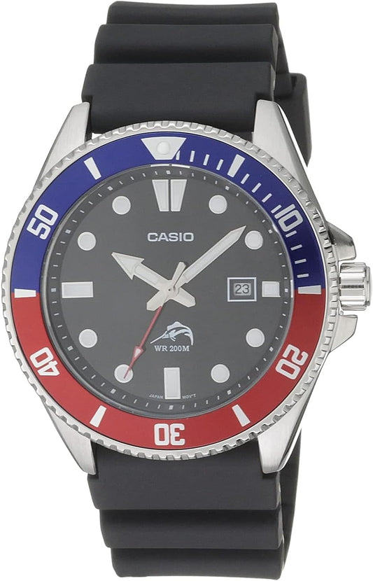 HOTCasio MDV106 Series | Unisex Analog Watch | 200M WR | Stainless Steel Case | Resin Band | 2 Hand Analog (HR, Min, SEC) | Date Display | Screw Down Crown/Screw Down Caseback | 3 Year Battery