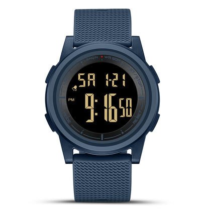 HOTHANPOSH Mens Digital Watch Ultra Thin Minimalist Sports Waterproof Outdoor LED Screen Large Face Wrist Watches for Men with Back Light Alarm Date Stopwatch