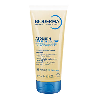 HOTBioderma Atoderm Shower Oil, Cleansing Oil For Face & Body, Nourishing Cleansing Oil For Dry to Atopic Sensitive Skin For Softer & Smooth Skin For Your Whole Family