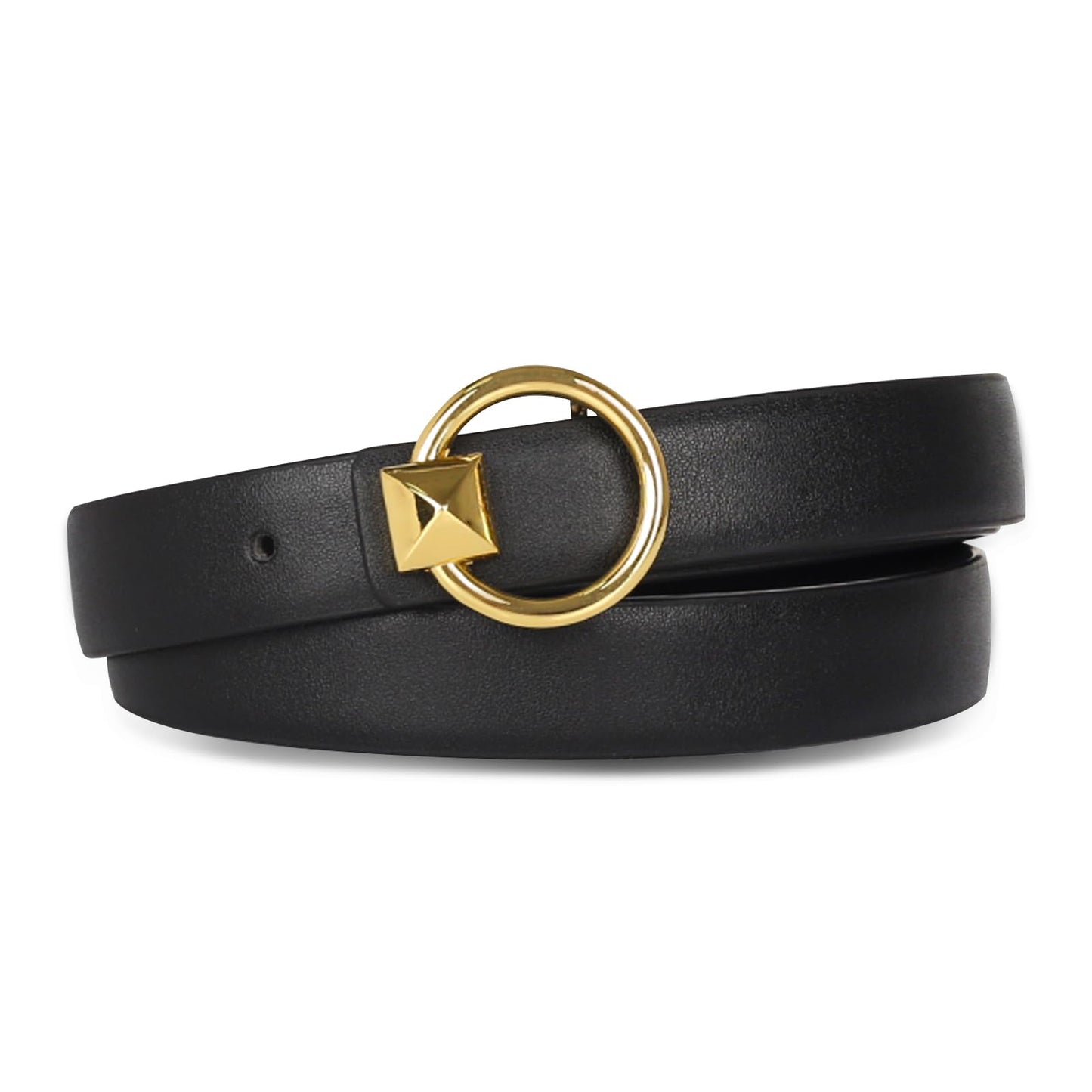 HOTAurolran Women's Leather Belt with Buckle - Ideal for Dresses, Jeans, and Coats