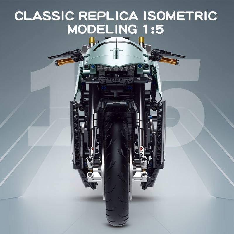 2176-Piece 1:5 Scale Motorcycle Model plastic Building Blocks