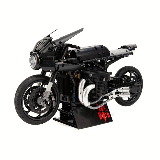 1981-Piece Cool Dark Motorcycle & Racing Car Building Blocks Set - 1:5 Scale Diy Model Kit For Teens & Adults, Durable Abs Material, Perfect
