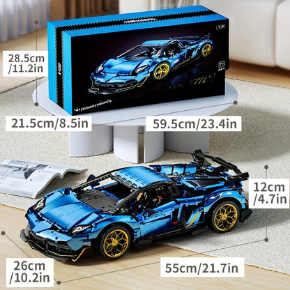 3811pcs Technical 1:8 SVJ 63 Building Blocks, Motor Sport Set, Birthday Gift For Adults, Home Decor, Christmas Halloween Gift
