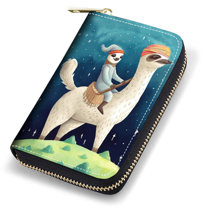 HOTCredit Card Holder Wallets for Women, RFID Blocking Small Leather Card Case Wallet with Zipper Accordion Wallets, Floral Quote Bible Verse Psalm 46:10