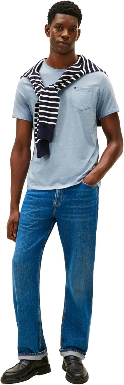 HOTTommy Hilfiger Men's Essential Short Sleeve Cotton Crewneck Pocket T-Shirt
