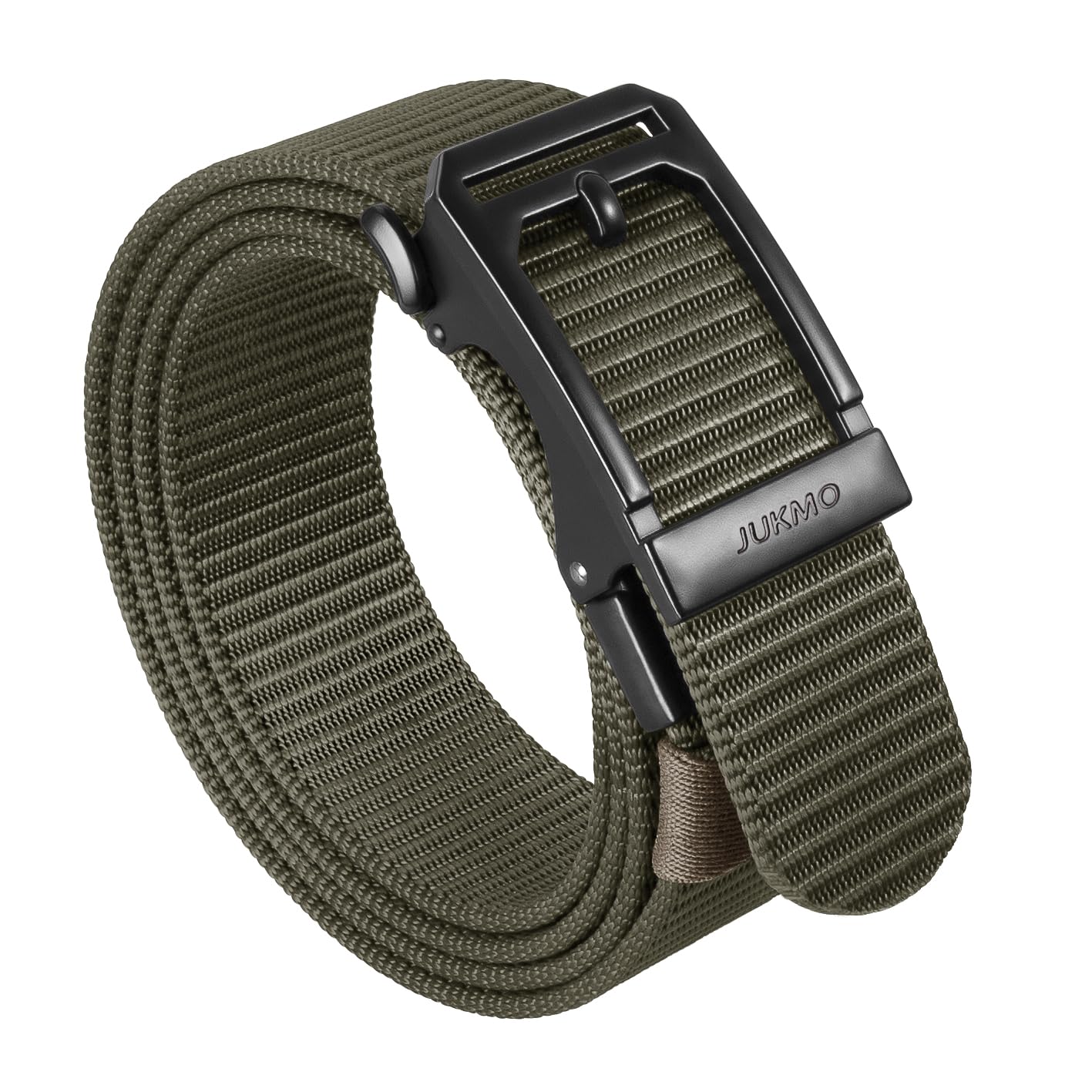 HOTJUKMO Men's 1.5" Ratchet Nylon Tactical Work Belt | Automatic Slide Zinc Alloy Buckle, Adjustable Trim to Fit