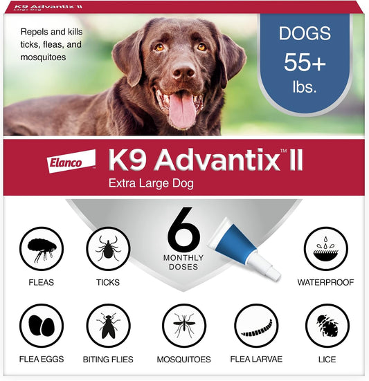 HOTK9 Advantix II XL Dog Vet-Recommended Flea, Tick & Mosquito Treatment & Prevention | Dogs Over 55 lbs. | 6-Mo Supply