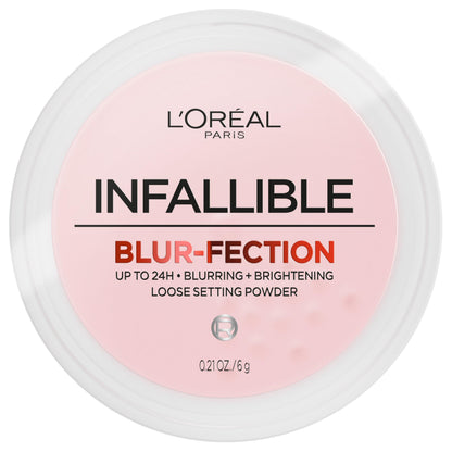 HOTL'Oreal Paris Infallible Blur-fection Longwear Loose Setting Powder, Blurring Face Powder With Up to 24HRs of Wear, Translucent Light, 1 Kit