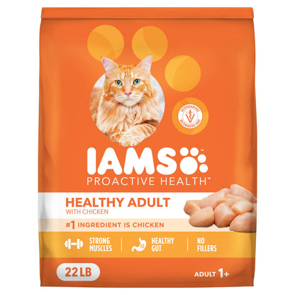HOTIAMS Proactive Health Healthy Adult Dry Cat Food, Chicken, 22 lb | Veterinarian-recommended, Real chicken #1 ingredient, chicken & egg protein, wholesome grains for energy, supports muscles
