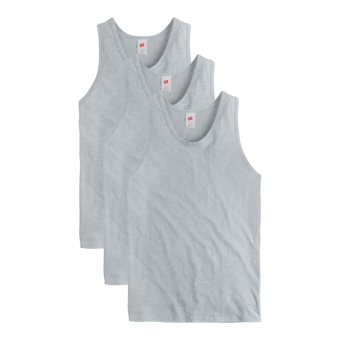 HOTHanes Men's Essentials Tank Top Pack, Midweight Cotton Tanks, Sleeveless Shirts, 3-Pack