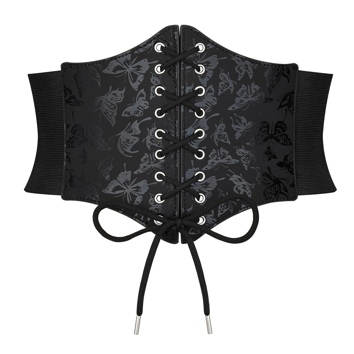 HOTJASGOOD Women’s Elastic Costume Waist Belt Lace-up Tied Waspie Corset Belts for Women