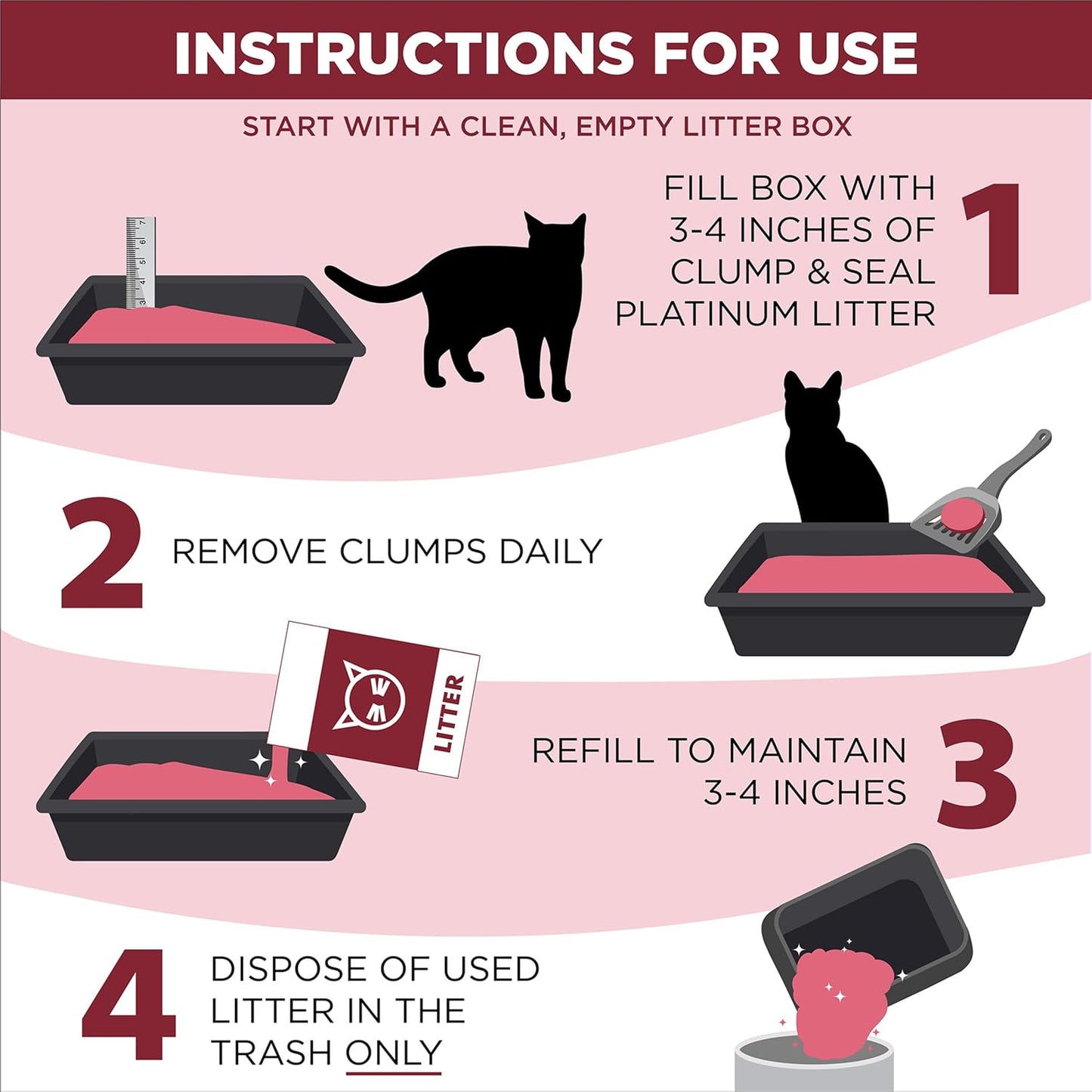 HOTARM & Hammer Clump & Seal Platinum Clumping Cat Litter, Online Only, 18 Lbs | Clumping Litter, Rock-Hard Clumps, Baking Soda Odor Eliminators, 14-Day Odor Control