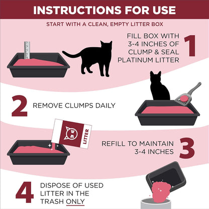 HOTARM & HAMMER Clump & Seal Platinum Clumping Cat Litter, Exclusive, 27.5 Lbs | Clumping Litter, Rock-Hard Clumps, Baking Soda Odor Eliminators, 14-Day Odor Control
