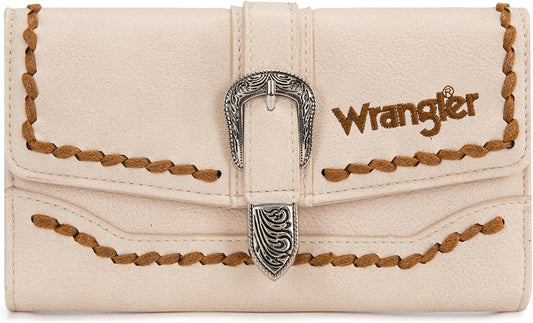 HOTMontana West Wrangler Wallets for Women Western Buckle RFID Blocking Wallet Credit Card Holder