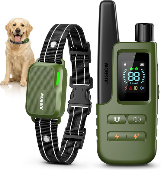 HOTDog Shock Collar - 4500FT Dog Training Collar with Remote, IPX8 Waterproof Electric Dog Collar with 4 Training Modes, Security Lock, Rechargeable eCollar for 10-120lbs Small Medium Large Dogs