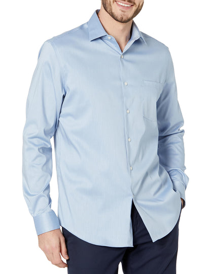 HOTVan Heusen Men's Dress Shirt Regular Fit Ultra Wrinkle Free Flex Collar Stretch Solid