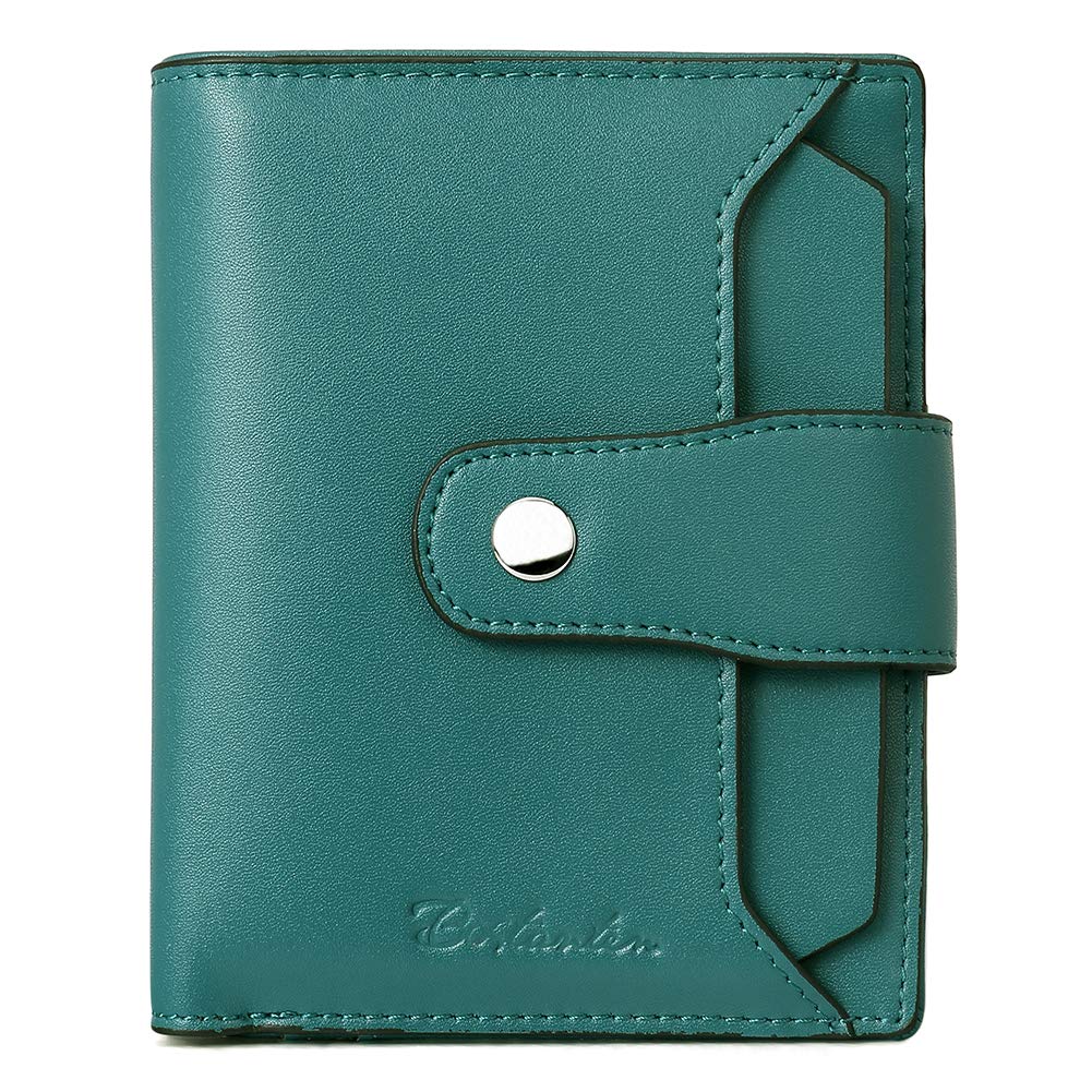 HOTBOSTANTEN Women Leather Wallet RFID Blocking Bifold Zipper Pocket Wallet Card Case Purse with ID Window
