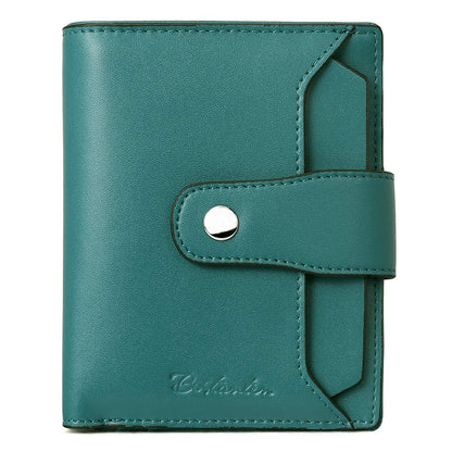 HOTBOSTANTEN Women Leather Wallet RFID Blocking Bifold Zipper Pocket Wallet Card Case Purse with ID Window