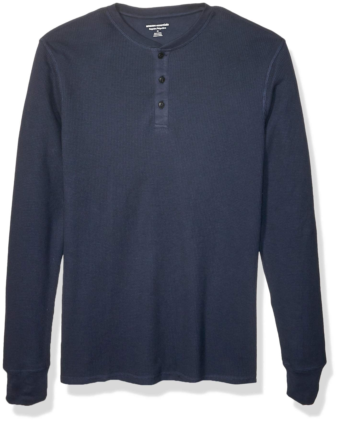 HOTAmazon Essentials Men's Long Sleeve Waffle Henley Shirt