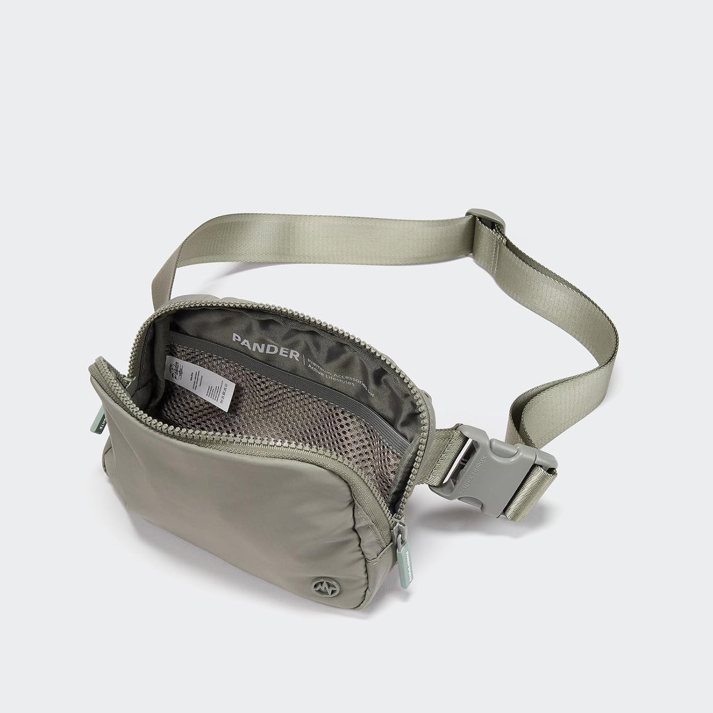 HOTPander Two Way Zipper Fanny Pack Nylon Everywhere Belt Bag for Women, Water Repellent Waist Packs, Crossbody Bags with Adjustable Strap (Grey Sage).