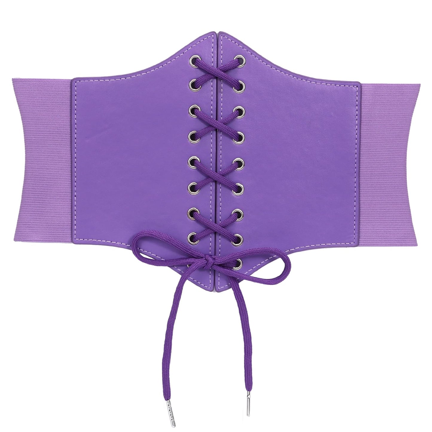 HOTJASGOOD Women’s Elastic Costume Waist Belt Lace-up Tied Waspie Corset Belts for Women