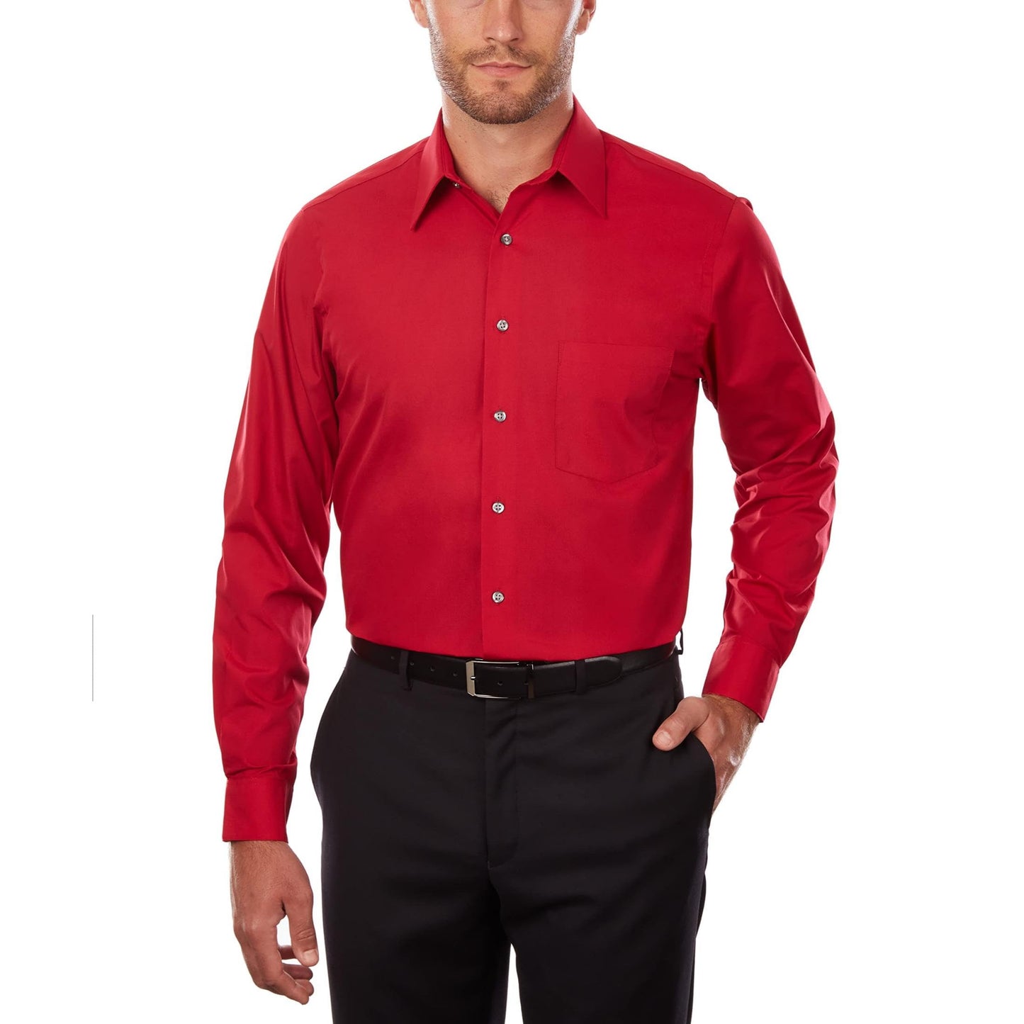 HOTVan Heusen Mens Dress Shirt Regular Fit Poplin Solid