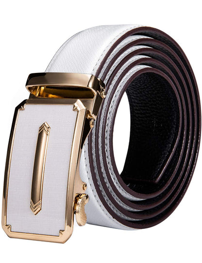 HOTDubulle Designer Mens Belts, Sliding Automatic Buckle Ratchet Dress Belt TOP Genuine Leather Strap Gifts