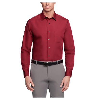 HOTVan Heusen Mens Dress Shirt Regular Fit Poplin Solid
