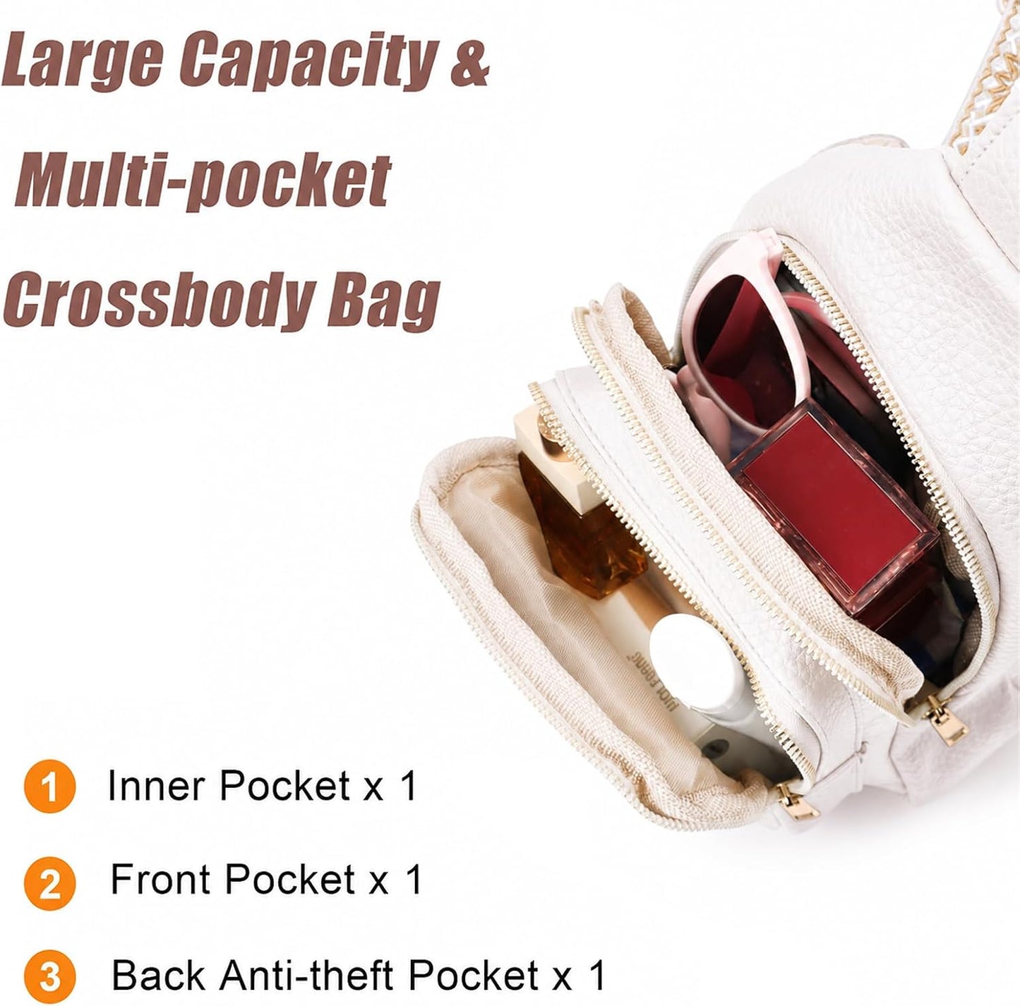 HOTLIGETON Christmas Small Gifts for Mom Wife,Crossbody Bags for Women | Anniversary Birthday Gift for Girlfriend Wife Her,Sling Bag Fanny Pack Chest Anti Theft Purse Secret Santa Gift Ideas