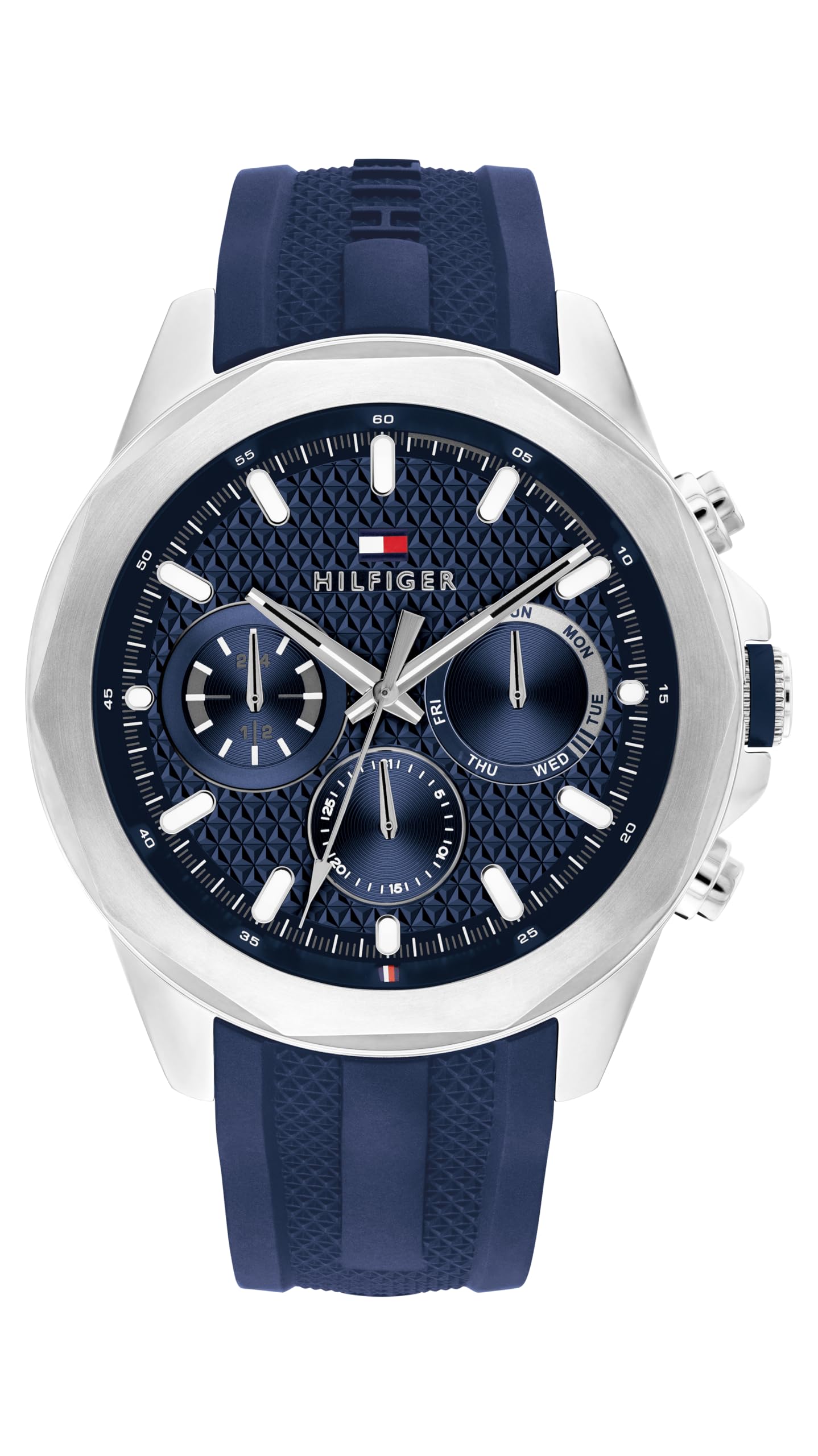 HOTTommy Hilfiger Men's Multifunction Quartz Watch, Stainless Steel Bracelet, Water Resistant 5 ATM, Urban Stylish Timepiece, Gift for Him, 46mm