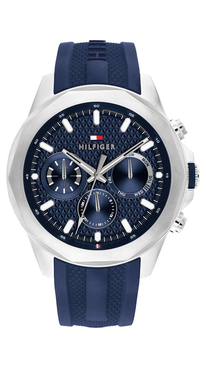 HOTTommy Hilfiger Men's Multifunction Quartz Watch, Stainless Steel Bracelet, Water Resistant 5 ATM, Urban Stylish Timepiece, Gift for Him, 46mm
