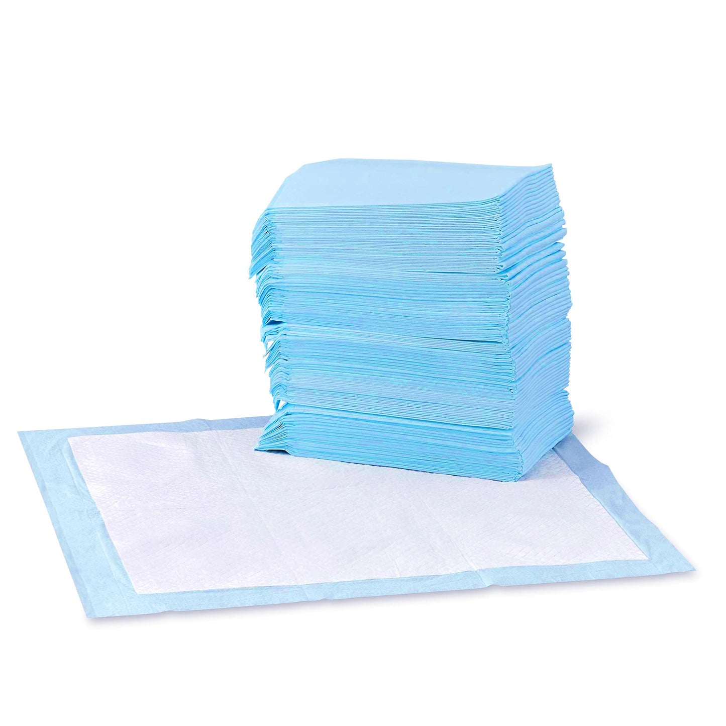 HOTAmazon Basics Leak-Proof Dog and Puppy Potty Training Pee Pads with Quick-Dry 5-Layer Design, X-Large Size 28 x 34 Inch, Blue & White, 40-Pack