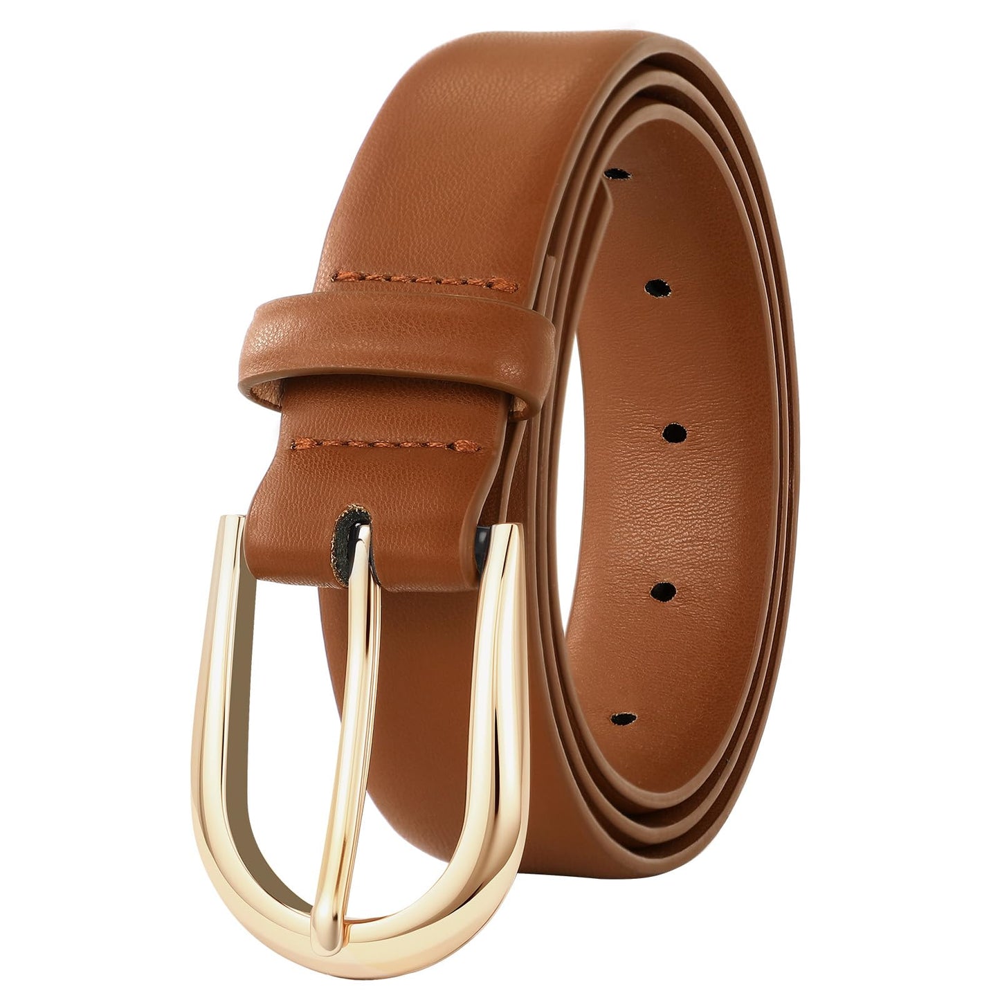 HOTWomen Belt for Jeans Pants Fashion Gold Buckle Ladies Dress Waist Belt