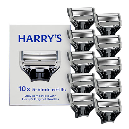 HOTHarry's Original Razor Blades for Men - 14 Count - Premium Razor Blade Refill Cartridges - German Engineered