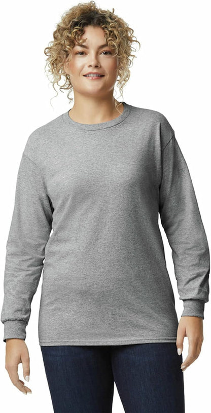 HOTGildan Adult Ultra Cotton Long Sleeve T-Shirt, Style G2400, Multipack
